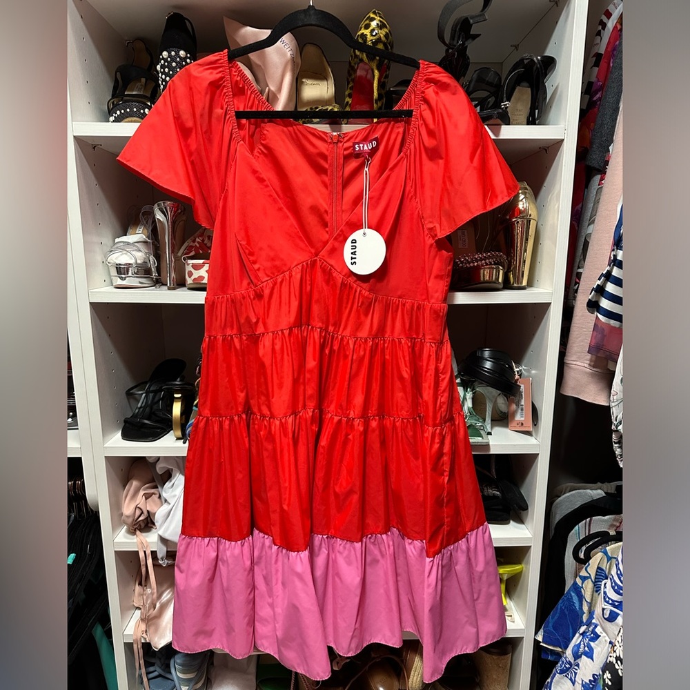 Staud Red and Pink Kids Dress - Picture 3 of 4